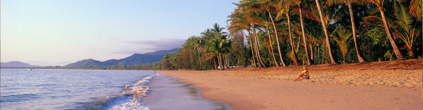 Beautiful tropical beach near Cairns, Far North Queensland