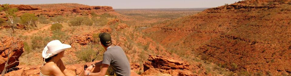 People looking over canyon in the Northern Territory