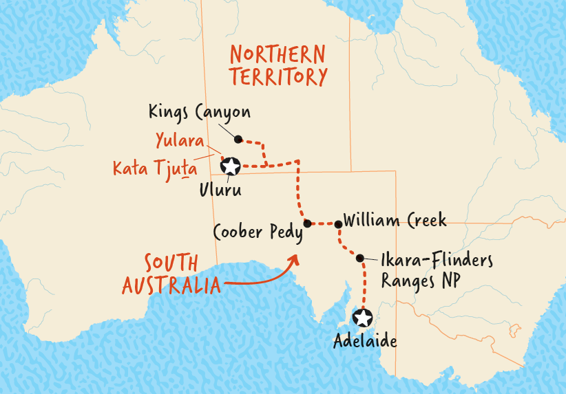 Adelaide to Uluru Tour With Flinders Ranges, Coober Pedy & Kings Canyon AU7_ATA_2025
